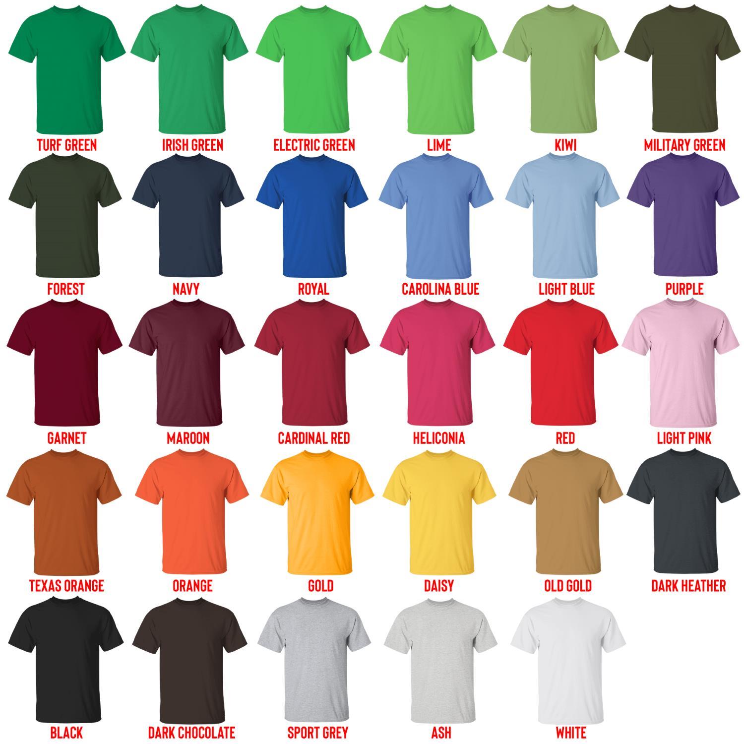 t shirt color chart - Sword Art Online Merchandise