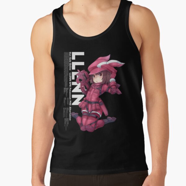 Ggo Llenn Black Background Tank Top