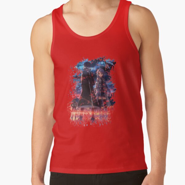 Kirigaya Kazuto Kirito Water Color Design Tank Top - Image 5