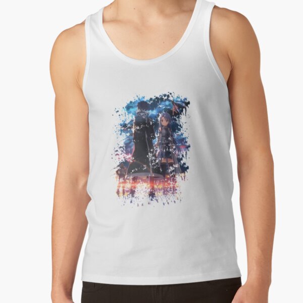 Kirigaya Kazuto Kirito Water Color Design Tank Top - Image 2