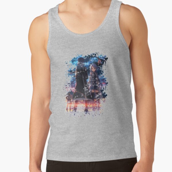 Kirigaya Kazuto Kirito Water Color Design Tank Top - Image 4