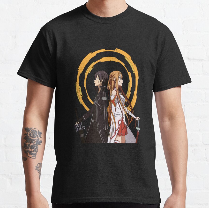 Sword Art Online T Shirtsword Art Online Kirito And Asuna T Shirt_by Teeplanet_ 1 T-shirt