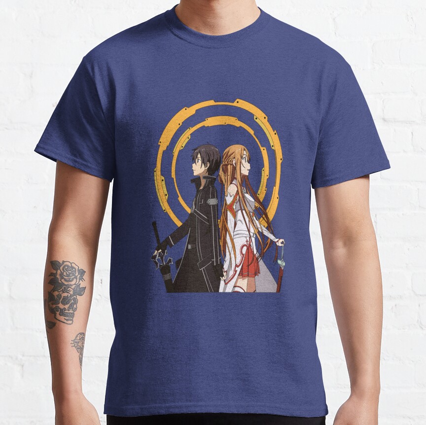 Sword Art Online T Shirtsword Art Online Kirito And Asuna T Shirt_by Teeplanet_ 1 T-shirt - Image 5