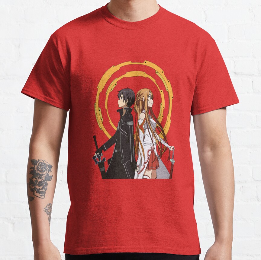 Sword Art Online T Shirtsword Art Online Kirito And Asuna T Shirt_by Teeplanet_ 1 T-shirt - Image 6