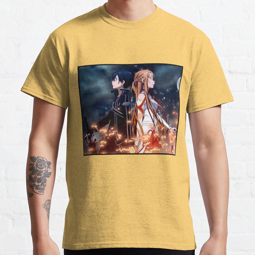 Asuna And Kirito Swort Art Online T-shirt - Image 7