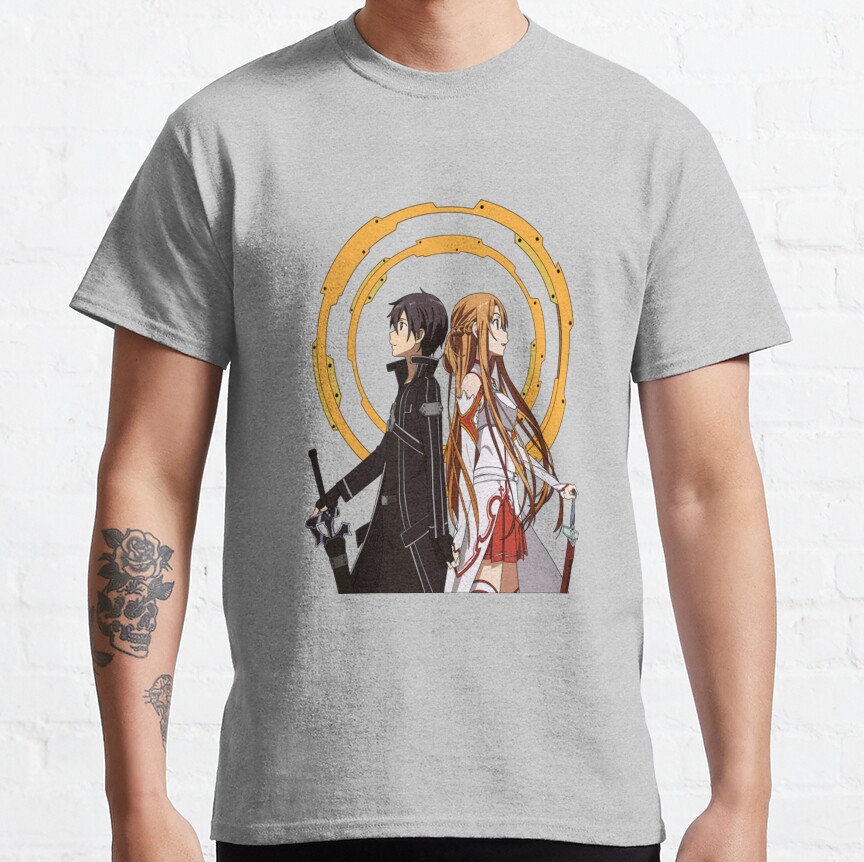 Sword Art Online T Shirtsword Art Online Kirito And Asuna T Shirt_by Teeplanet_ 1 T-shirt - Image 4