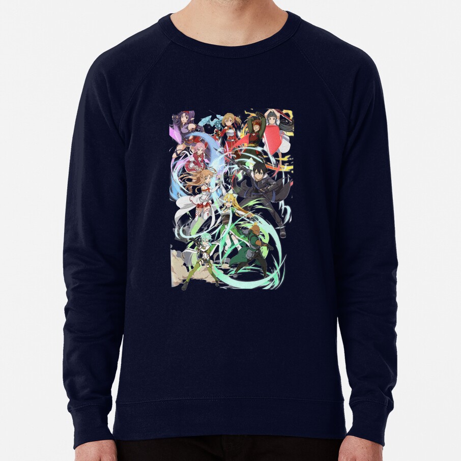 Characters Anime Sword Art Color Design Sweatshirt - Image 6