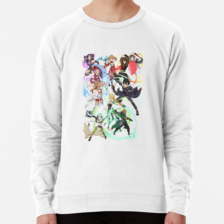 Characters Anime Sword Art Color Design Sweatshirt - Image 2