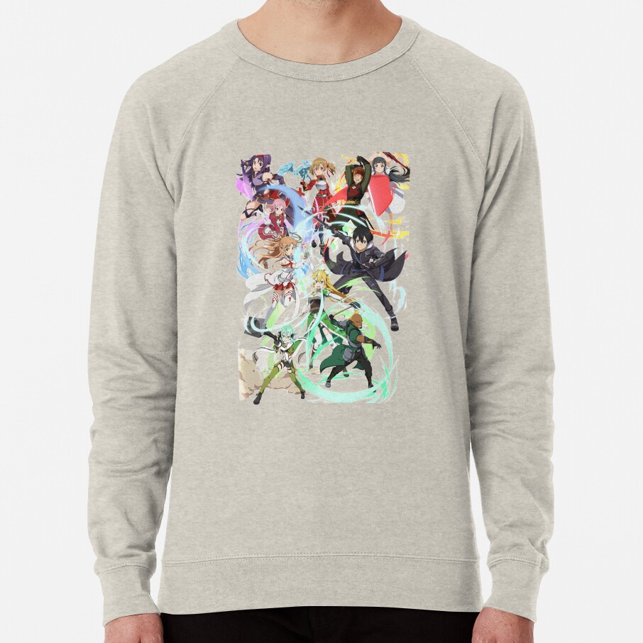 Characters Anime Sword Art Color Design Sweatshirt - Image 4