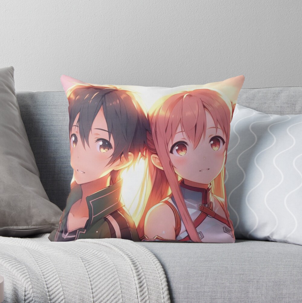 Sword Art Online Kirito X Asuna Throw Pillow