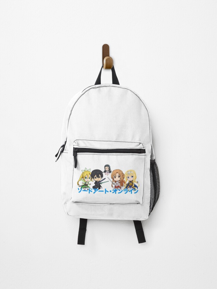 Blue Text Sword Art Art Online Anime Backpack