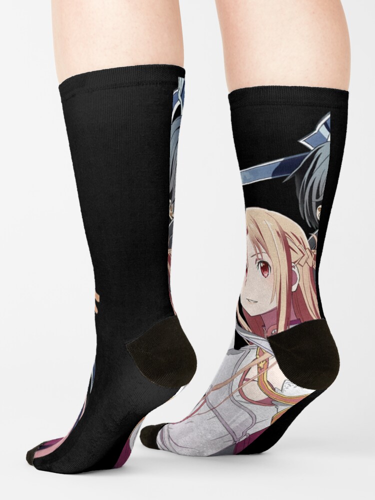 Asuna And Kirito Fight Design Socks - Image 2